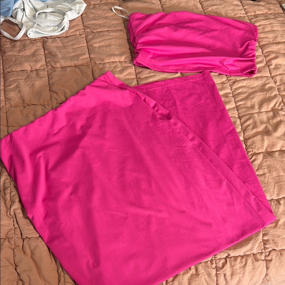 Vibrant Pink Two-Piece Set